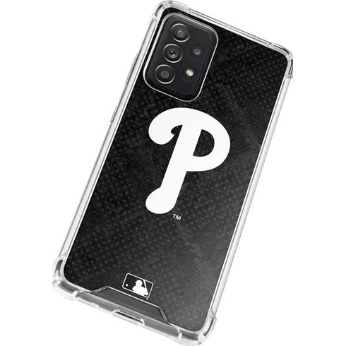 MLB Philadelphia Phillies Dark Wash Galaxy A72 5G Clear Case